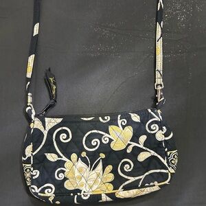Retired Vera Bradley Yellow Bird Pattern Crossbody Bag Great Used‎ Condition